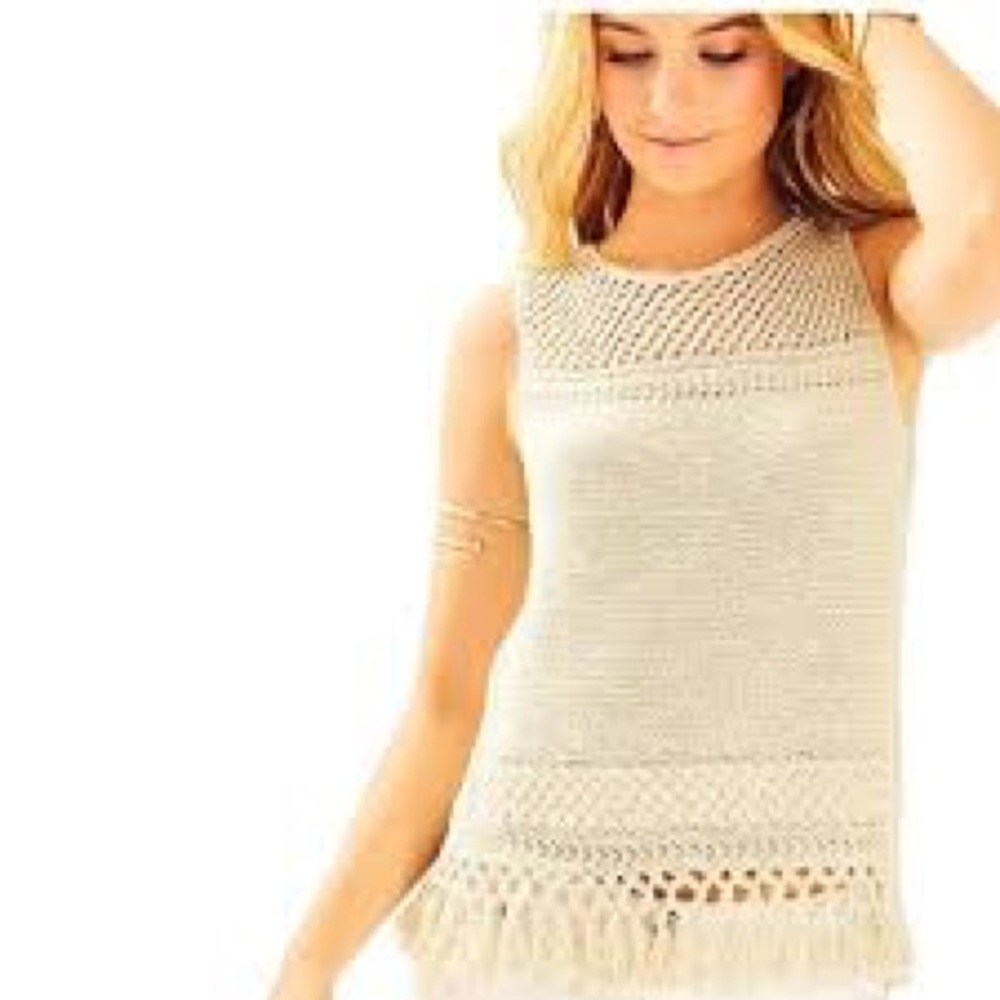 SALE! LILLY PULITZER GOLD METALLIC LIMON SWEATER